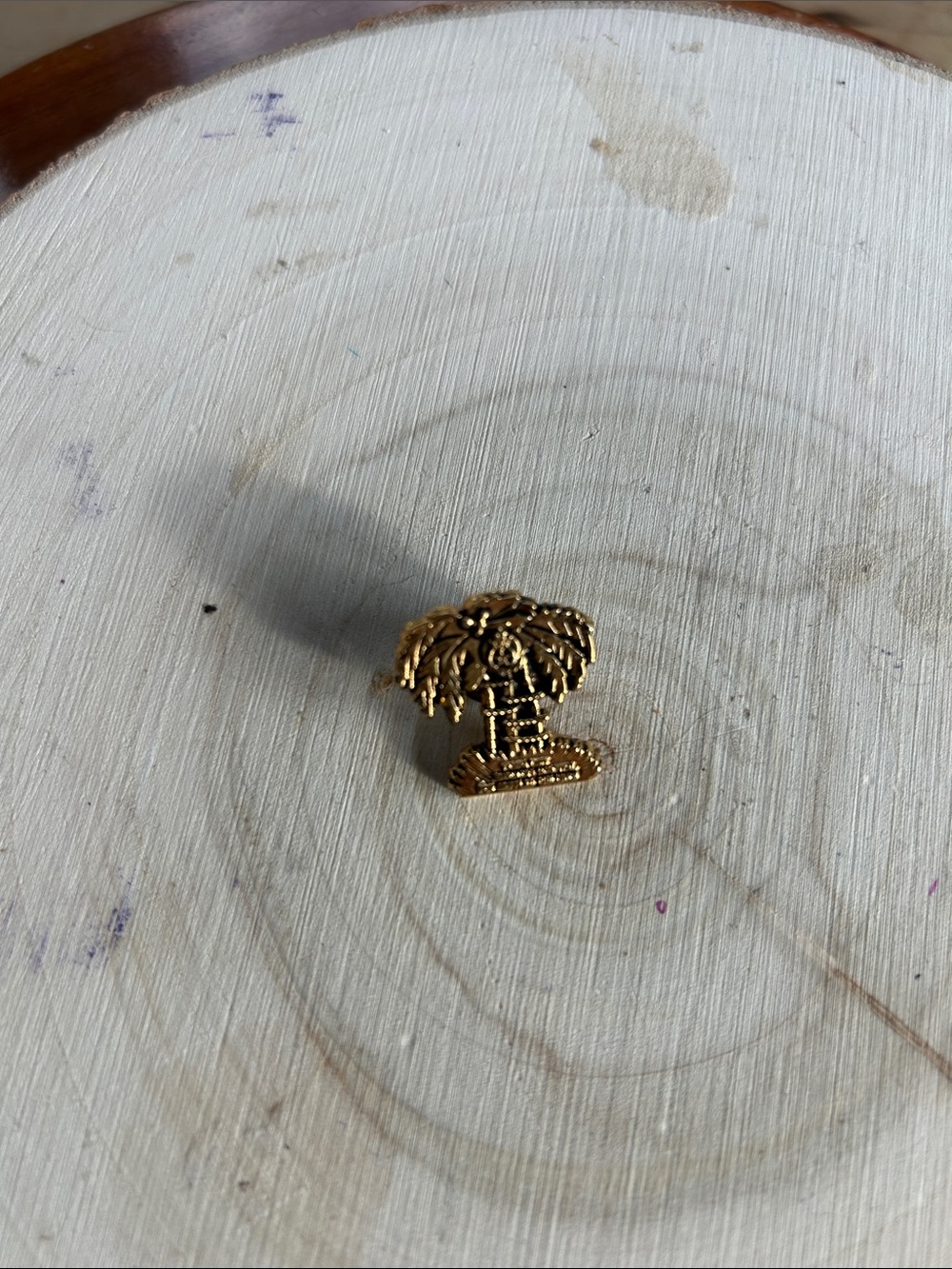 Gold Tone Palm Tree Pin